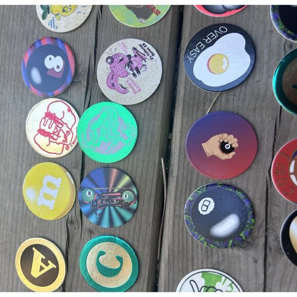 Assorted Pogs Retro Nostalgia Hologram Skull Poison 8ball Card Lot of 35 - Picture 7 of 7